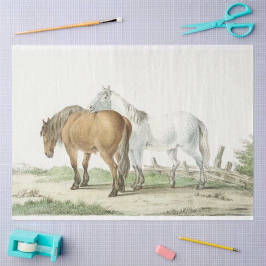  paarden in het graafland tissuepapier (Craft)