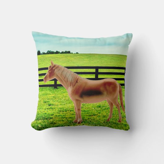 Paarden in het grasland kussen (Voorkant)