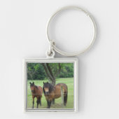 Paarden in het grasland sleutelhanger (Voorkant)