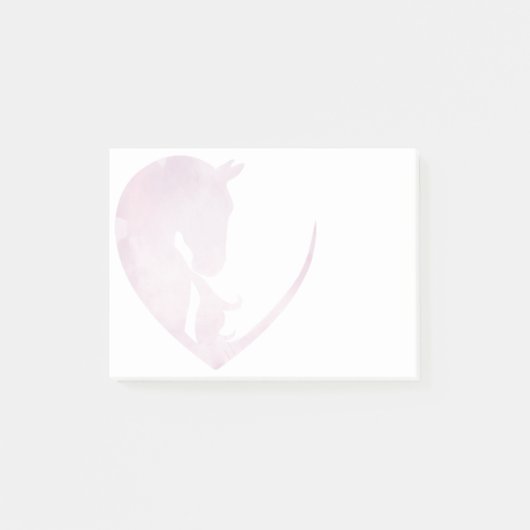 Paarden in het hart - Roze Post-it® Notes (Voorkant)