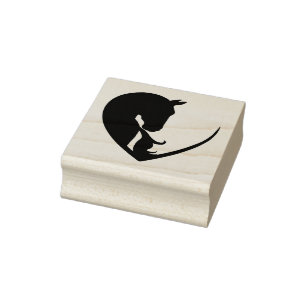 Paarden in het hart rubberstempel