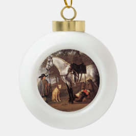 Paarden in het landschap Aelbert Cuyp Keramische Bal Ornament