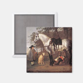 Paarden in het landschap Aelbert Cuyp Magneet (Voorkant / Achterkant)