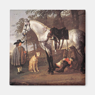 Paarden in het landschap Aelbert Cuyp Magneet