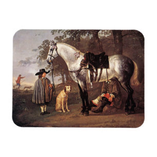 Paarden in het landschap Aelbert Cuyp Magneet