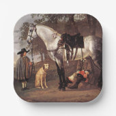 Paarden in het landschap Aelbert Cuyp Papieren Bordje (Voorkant)