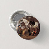Paarden in het landschap Aelbert Cuyp Ronde Button 3,2 Cm (Voorkant /achterkant)