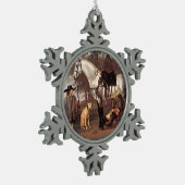 Paarden in het landschap Aelbert Cuyp Tin Sneeuwvlok Ornament (Links)