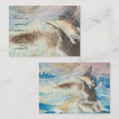 Paarden in het midden van het zee visitekaartje (Voorkant / Achterkant)