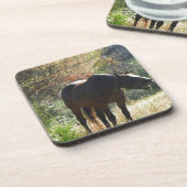 Paarden in het najaar drankjes onderzetter (Linkerzijde)