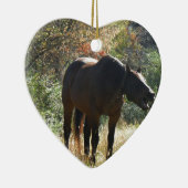 Paarden in het najaar keramisch ornament (Rechts)