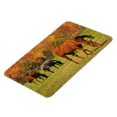 Paarden in het najaar magneet (Linkerzijde)