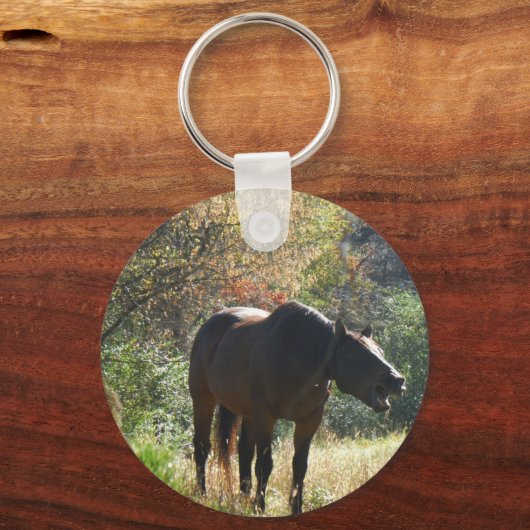 Paarden in het najaar sleutelhanger (Voorkant)