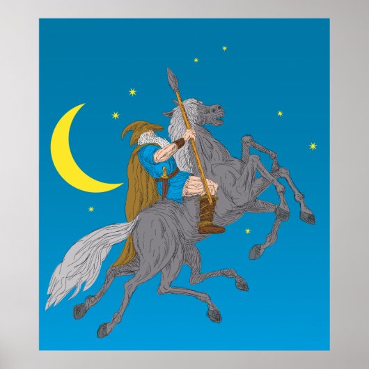 Paarden in het Poster van de hemel (Voorkant)