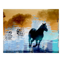 Paarden in het Poster van het water