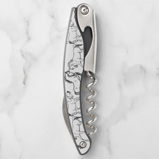 Paarden in het silhouet kurkentrekker (Achterkant)