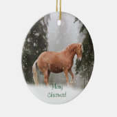 Paarden in het sneeuwOrnament Keramisch Ornament (Rechts)