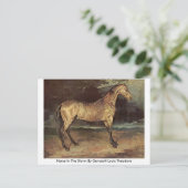 Paarden in het Storm van Gericault Louis Theodore Briefkaart (Staand voorkant)