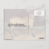 Paarden in het Storm van Gericault Louis Theodore Briefkaart (Achterkant)