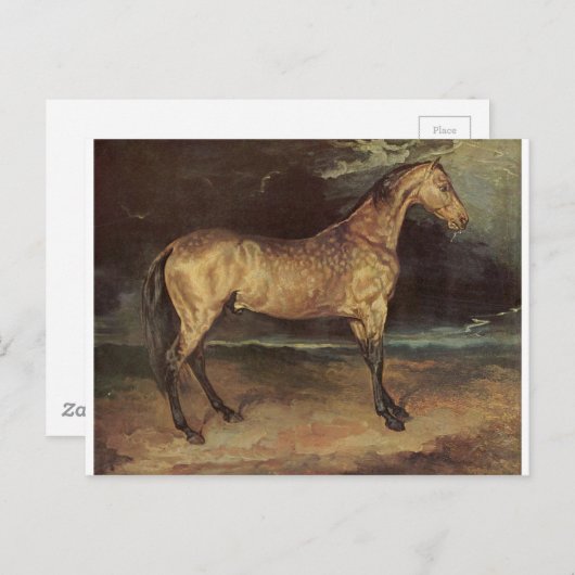 Paarden in het storm van Theodore Gericault Briefkaart (Voorkant / Achterkant)