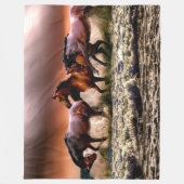 PAARDEN in het SURF Fleece Deken (Voorkant)