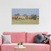 Paarden in het veld canvas afdruk (Insitu (Woonkamer))