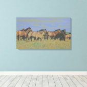 Paarden in het veld canvas afdruk (Insitu (Houten vloer))