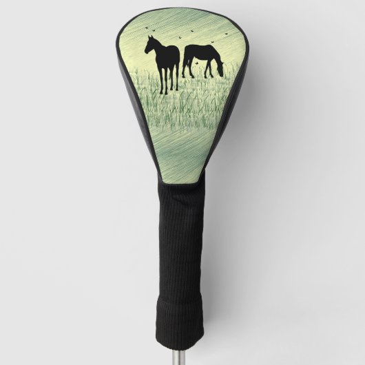 Paarden in het veld golfheadcover (Voorkant)