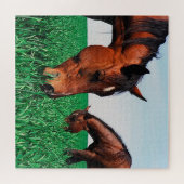 Paarden in het veld legpuzzel (Horizontaal)