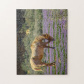 paarden in het voorjaar legpuzzel (Verticaal)