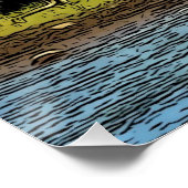 Paarden in het water - Costa Rica Perfect Poster (Hoek)