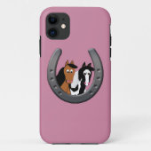 paarden in hoefijzer Case-Mate iPhone case (Achterkant)