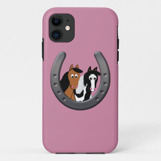 paarden in hoefijzer Case-Mate iPhone case (Achterkant)