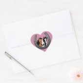 Paarden in hoefijzer hart sticker (Envelop)