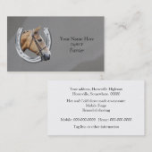 Paarden in hoefijzer logo visitekaartje (Voorkant / Achterkant)