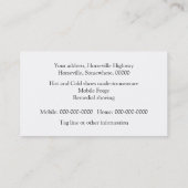 Paarden in hoefijzer logo visitekaartje (Achterkant)