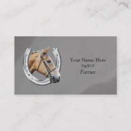 Paarden in hoefijzer logo visitekaartje