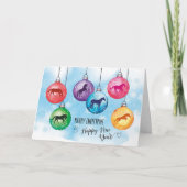 Paarden in Kerstballen Kaart (Voorkant)