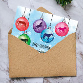 Paarden in Kerstballen Kaart