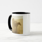 Paarden in koraal mok (Voorkant links)