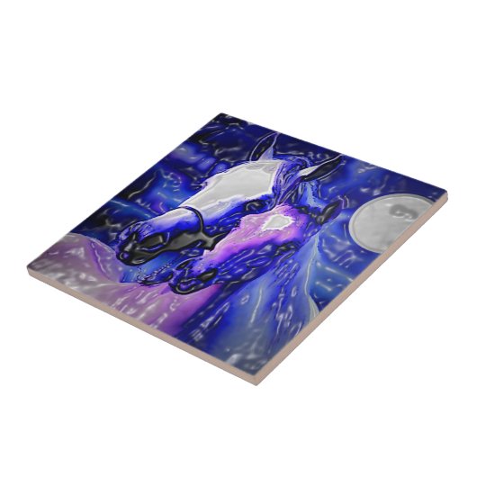 Paarden in liefde tegeltje (Zijkant)