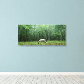 Paarden in Meadow Canvas Afdruk (Insitu (Houten vloer))