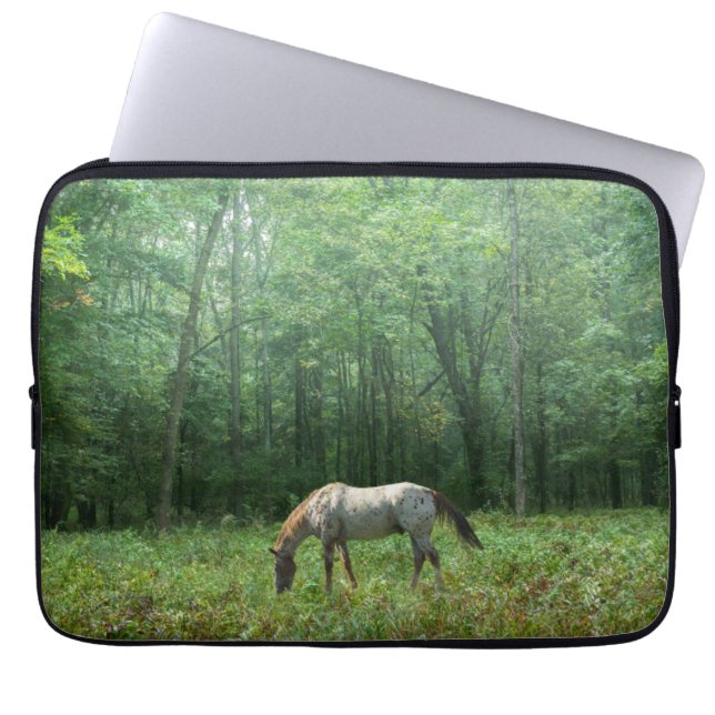 Paarden in Meadow Laptop Sleeve (Voorkant)