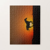 Paarden in Oranje soondstrijd Legpuzzel (Verticaal)