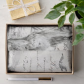 Paarden in paashek Franse ontkoppeling van script Tissuepapier (Geschenk)