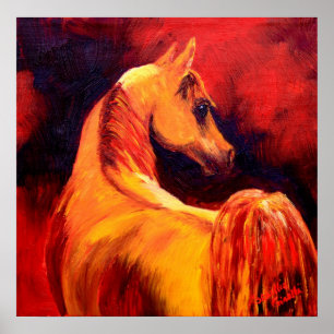 Paarden in profiel poster