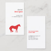 Paarden in rood Visitekaartje (Voorkant / Achterkant)