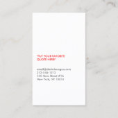 Paarden in rood Visitekaartje (Achterkant)