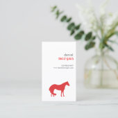 Paarden in rood Visitekaartje (Staand voorkant)