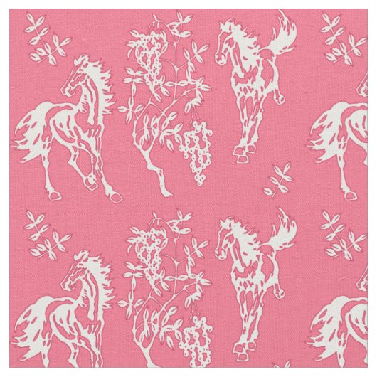 Paarden in roze en wit weefsel stof (Close Up)